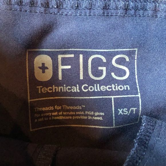 FIGS Cargo Scrub Pants Bottoms Navy Blue Size XS / T Tall - Picture 3 of 13